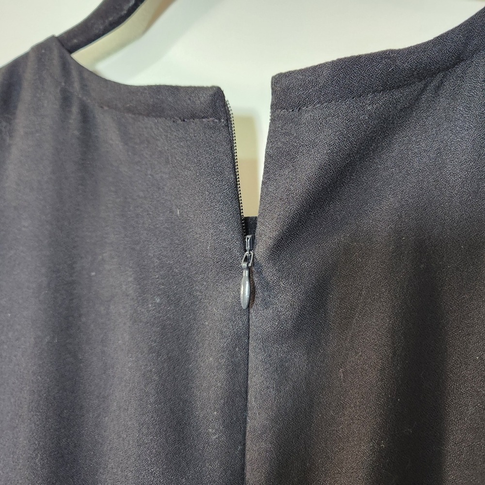 Eileen Fisher Jumpsuit Women L Black Sleeveless Elastic Waist Pockets Wide Leg - Picture 14 of 15